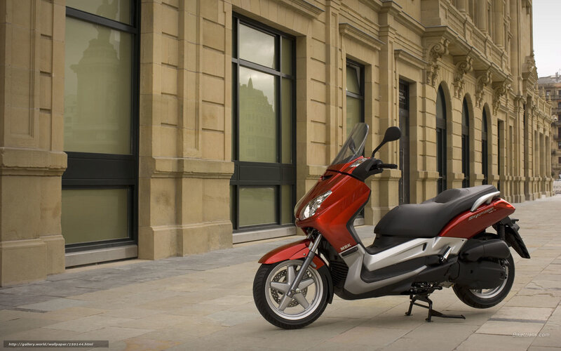 Red Scooter Parked — Calm