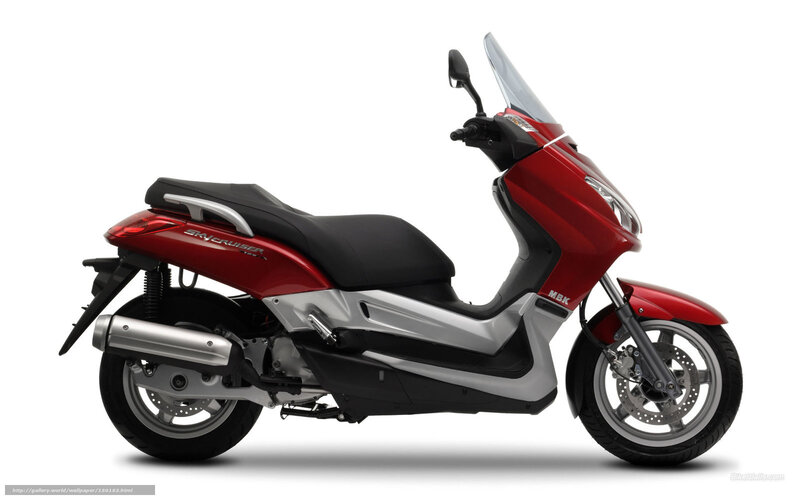 Red scooter side profile