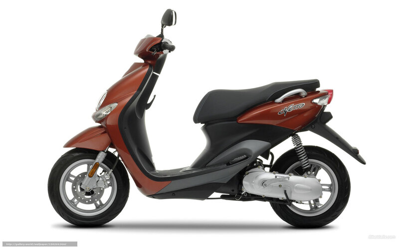 Red scooter side profile