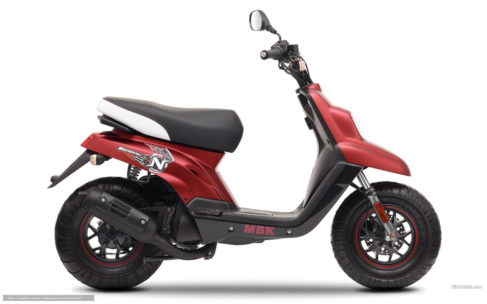 Red scooter side profile