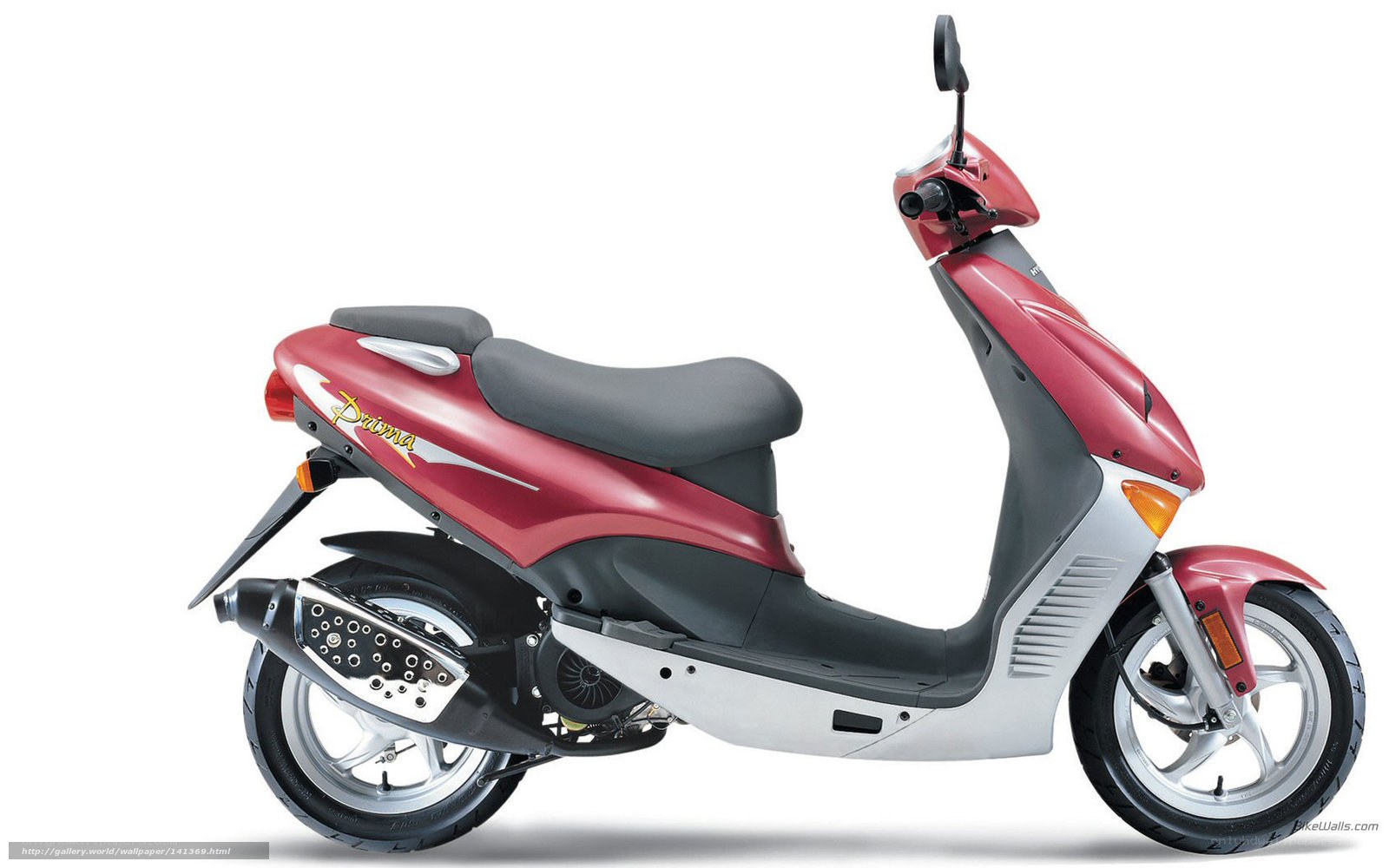 Red scooter side profile