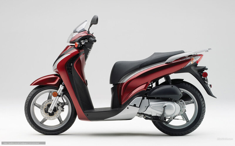 Red scooter side profile