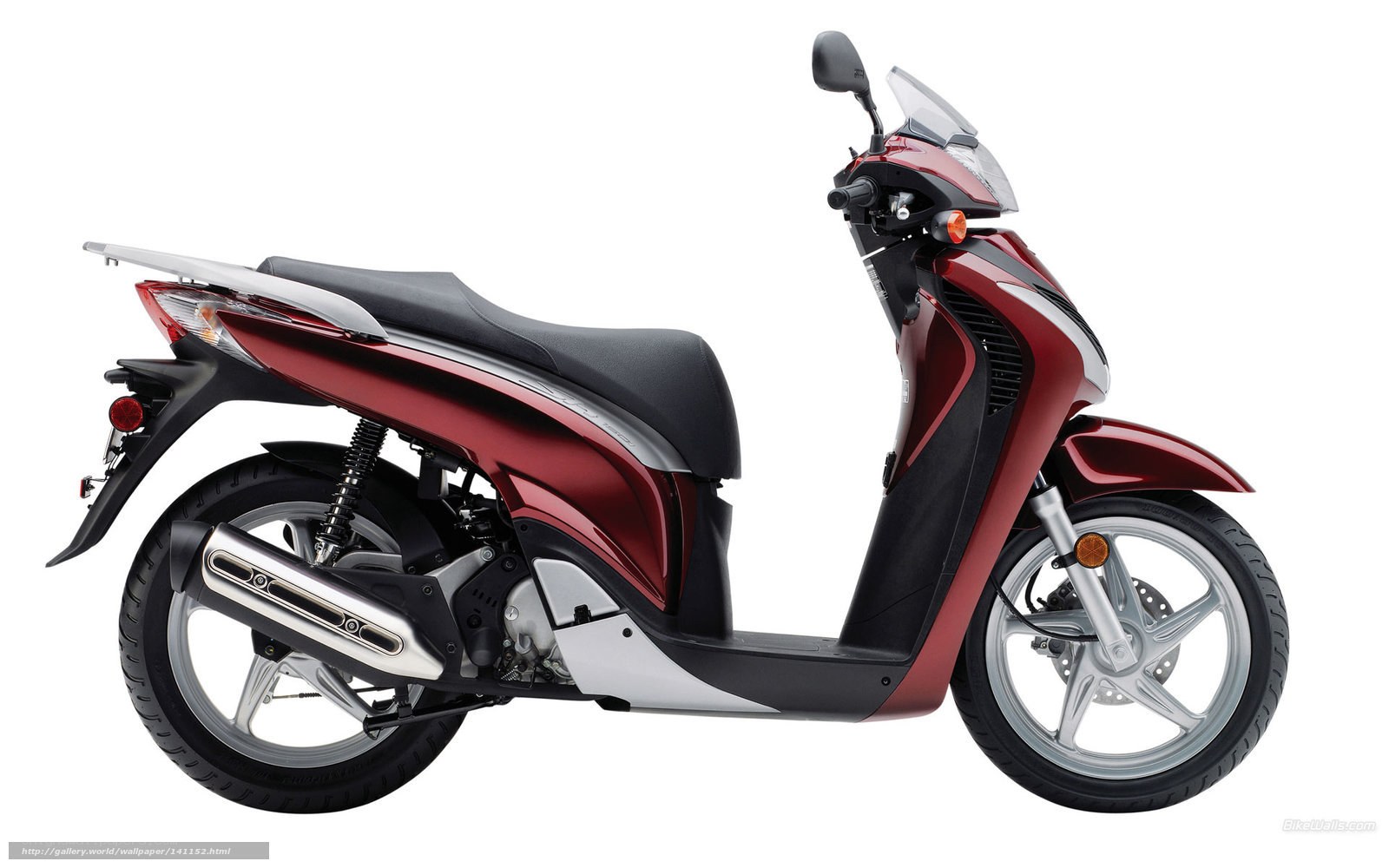 red scooter side view