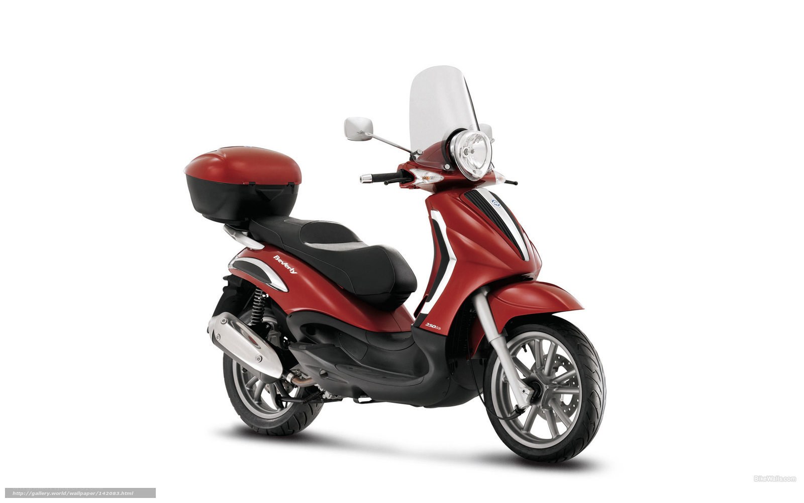 Red scooter with storage box