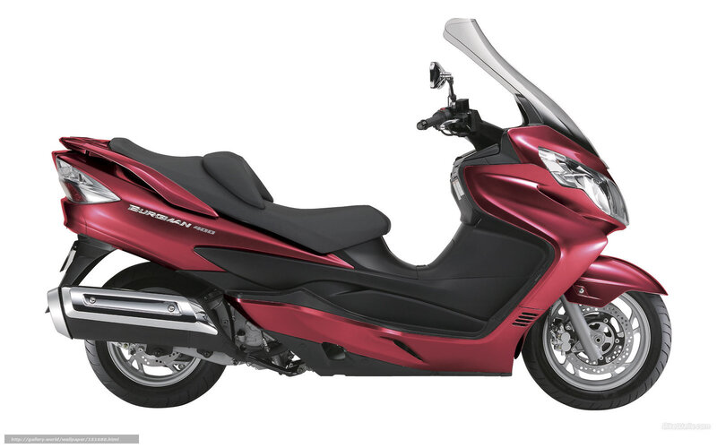 red scooter with windscreen