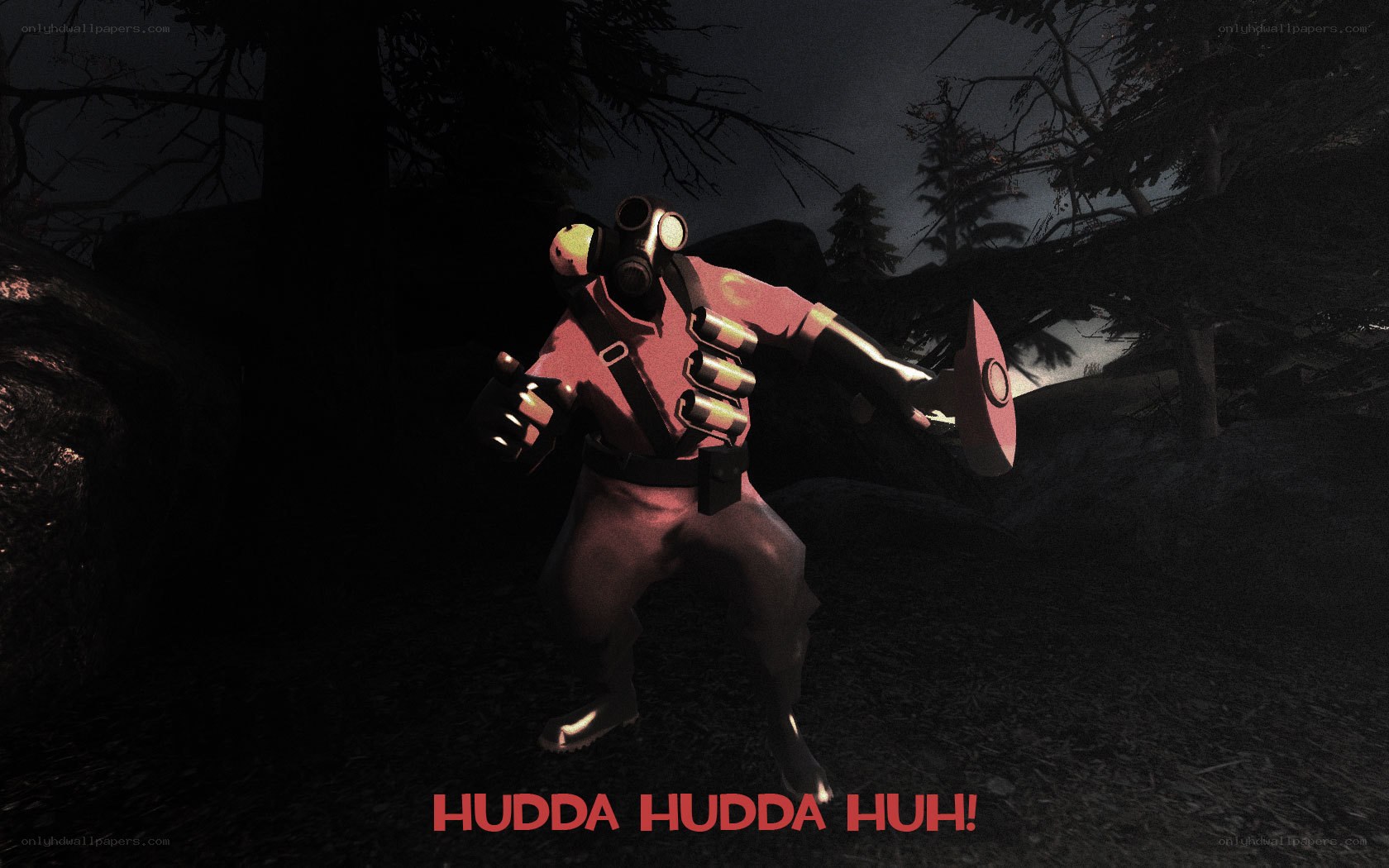 Red Scout in dark forest
