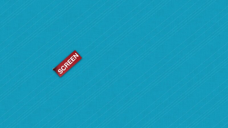red screen tag on blue background