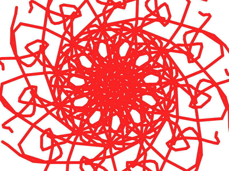 Red Scribble Lines