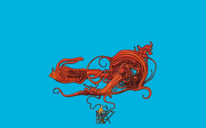 Red Sea Creature Illustration