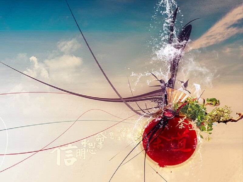 Red Seal with Splashing Water