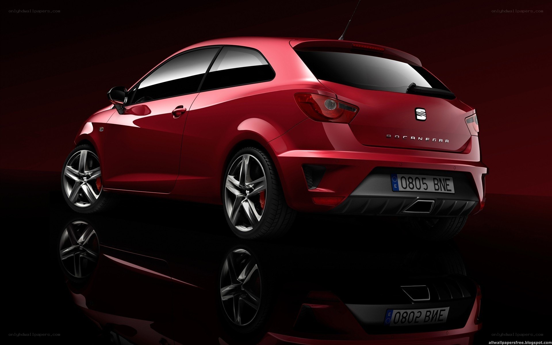 red seat ibiza car