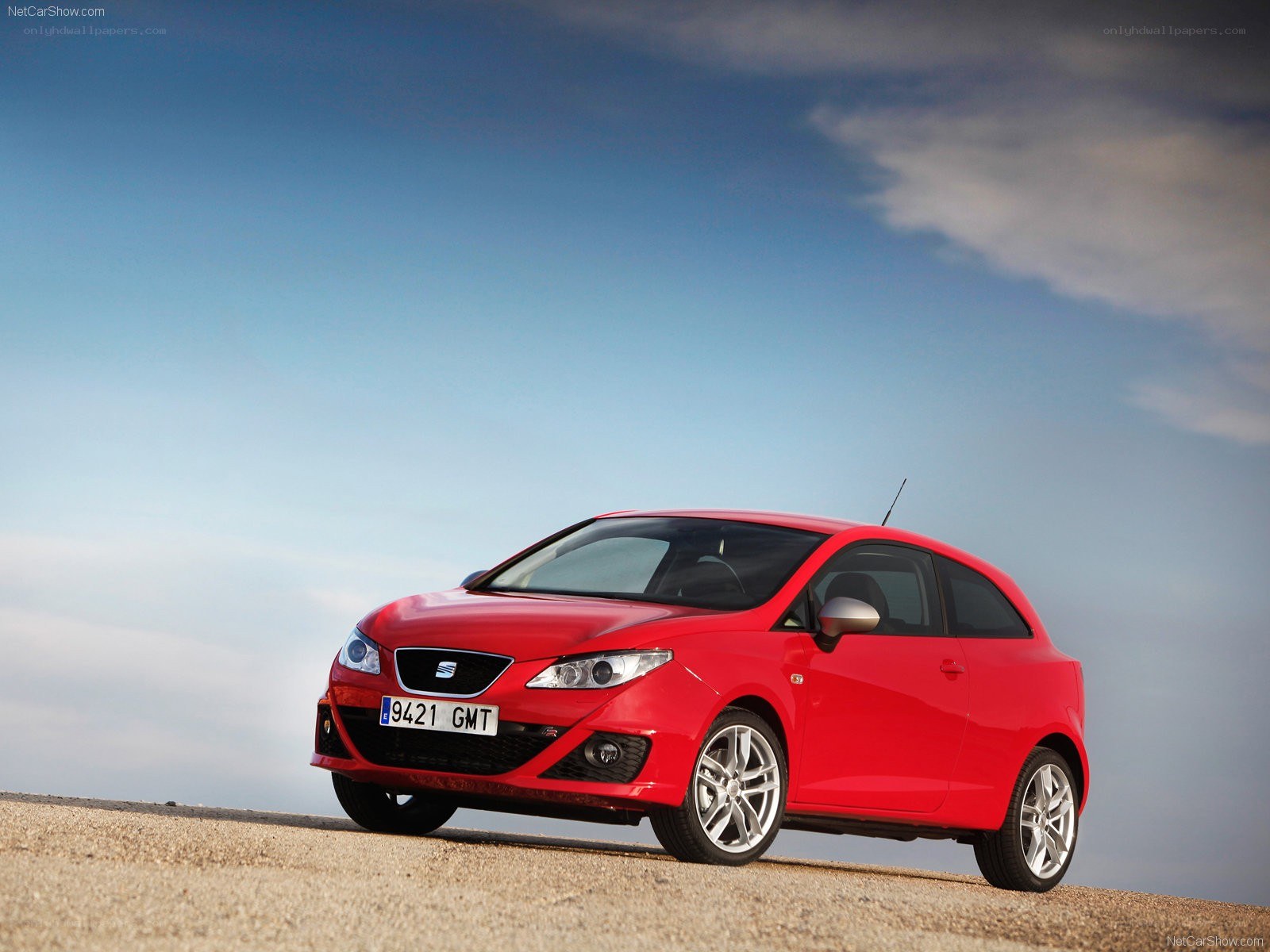 red seat ibiza car