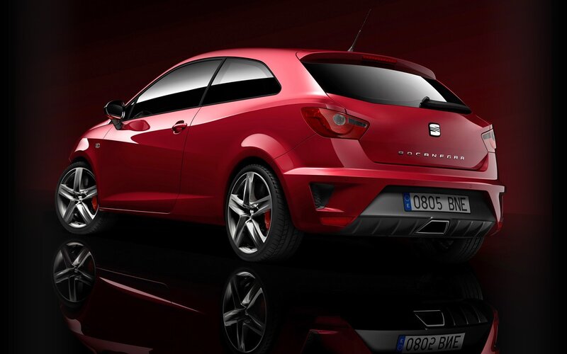 Red SEAT Ibiza hatchback