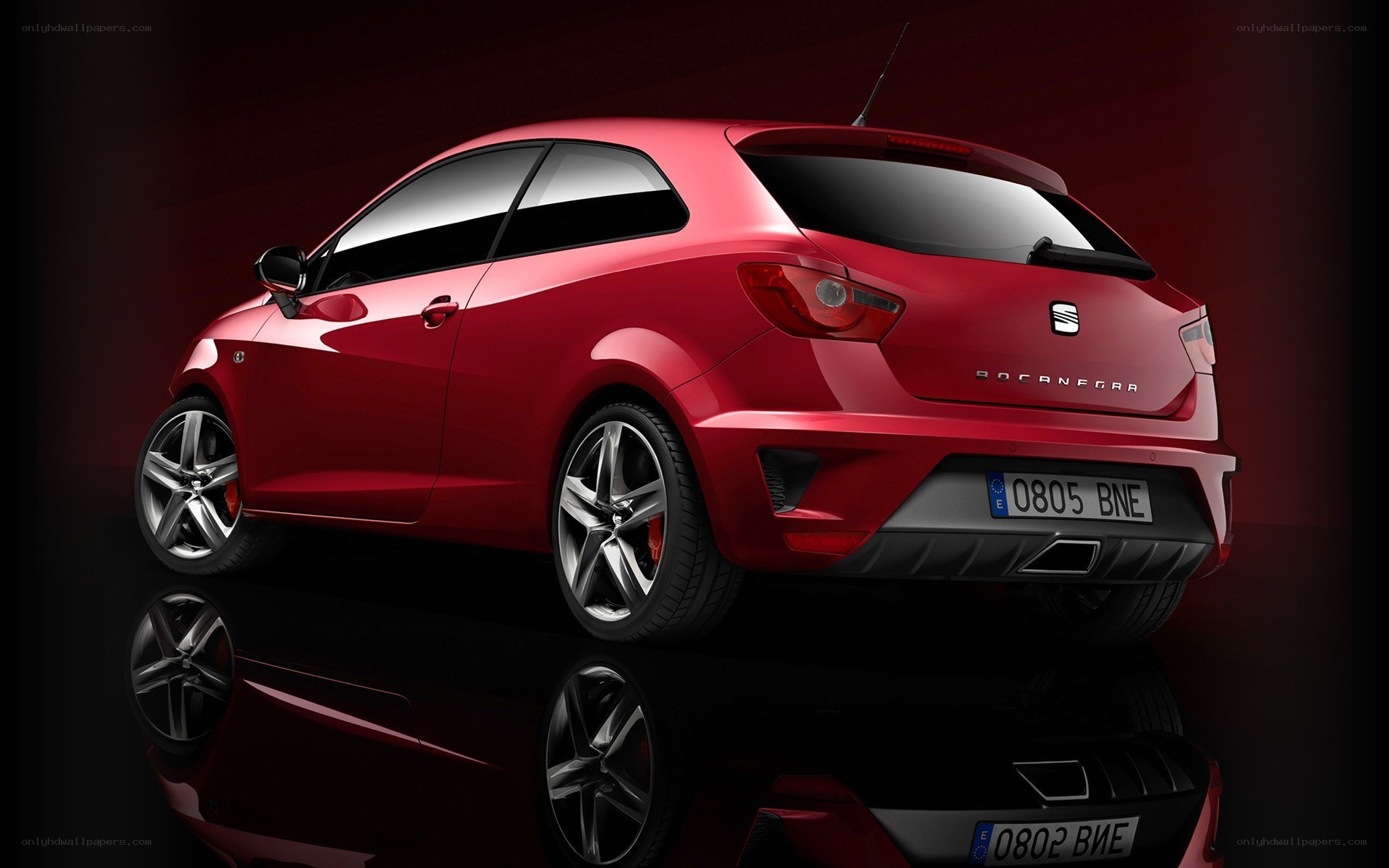 Red SEAT Ibiza hatchback