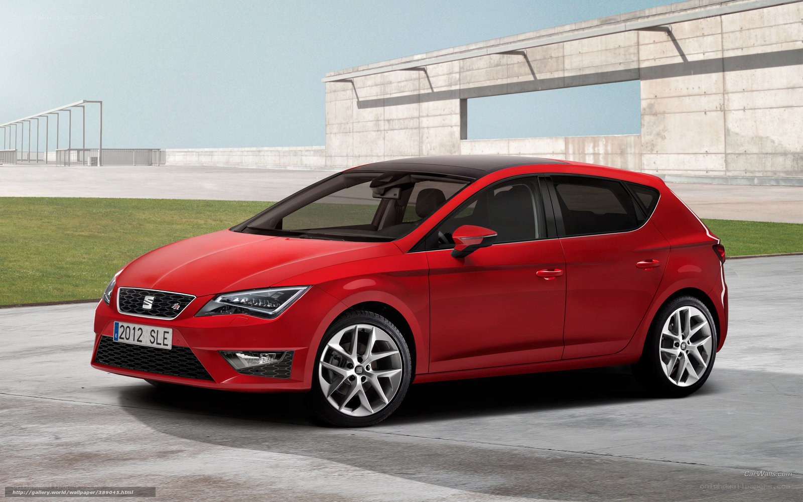 Red SEAT Leon FR hatchback