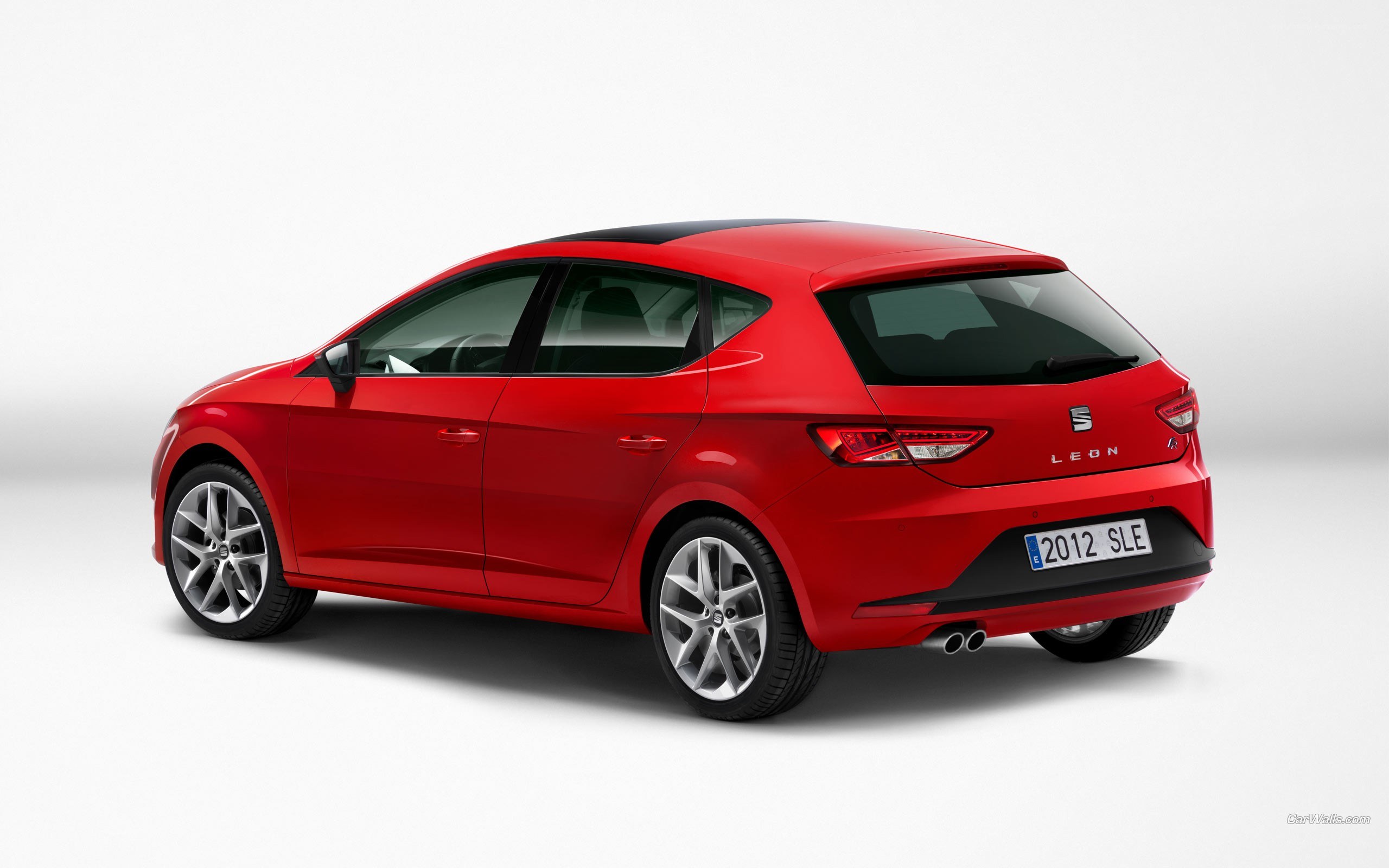 red seat Leon hatchback