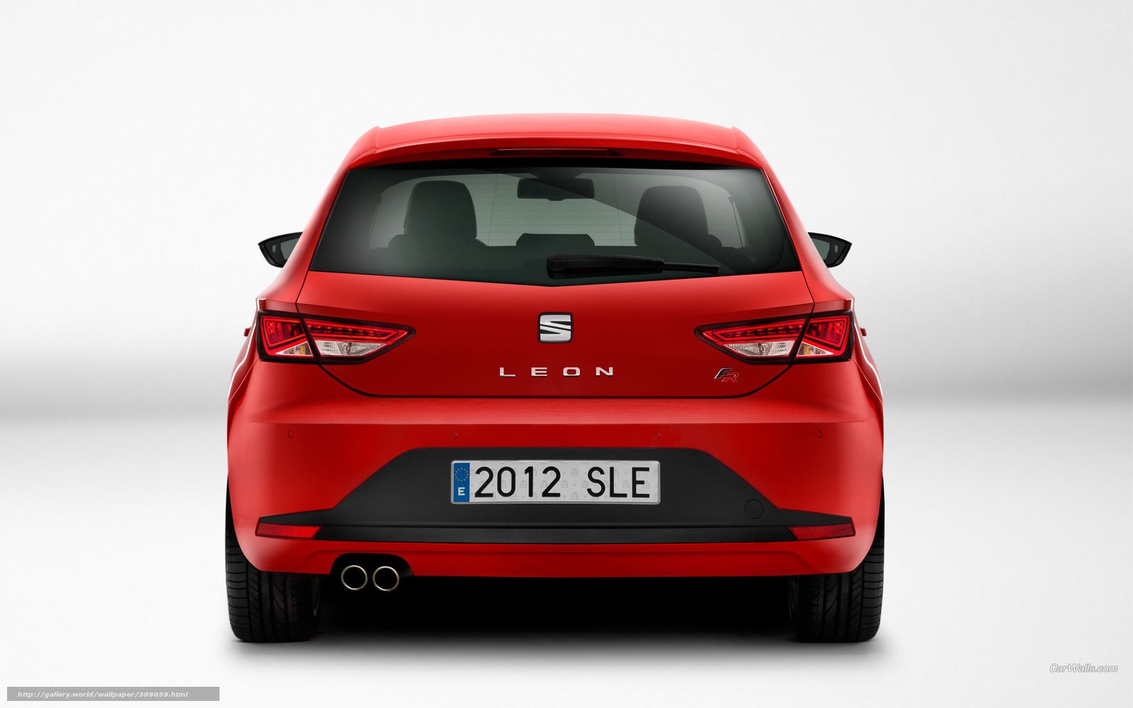 red seat leon rear view