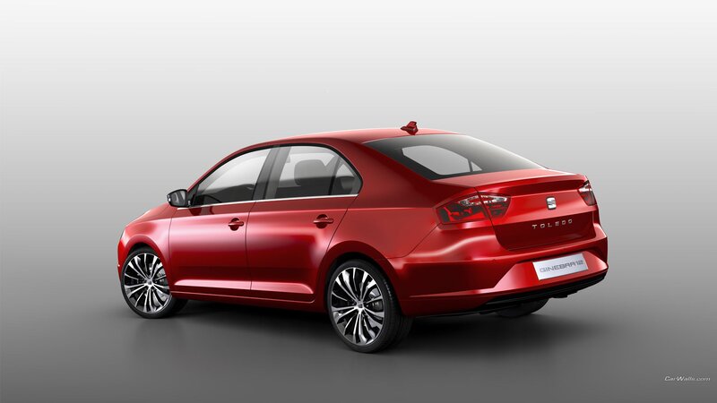 Red SEAT Toledo sedan