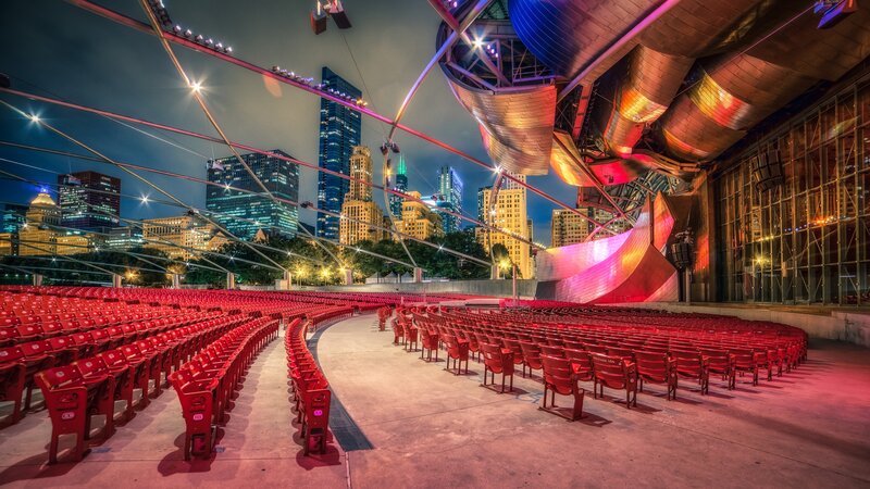 Red Seats at Concert Venue