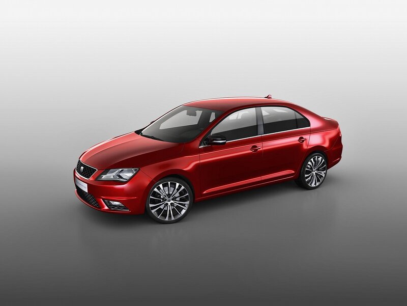 Red sedan car