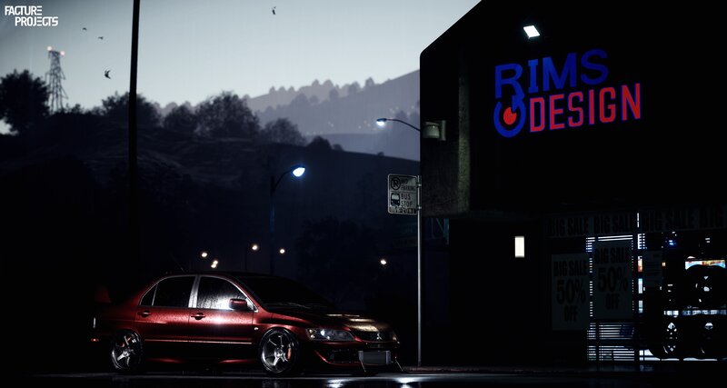 Red Sedan Car — Black