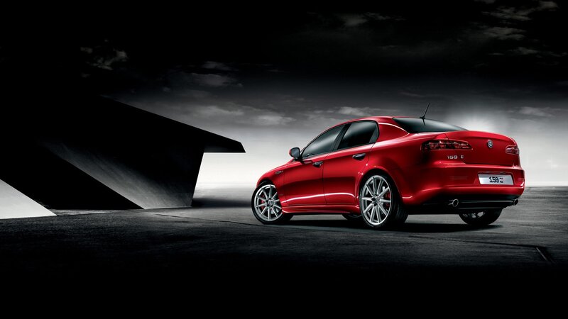 Red Sedan Car — Dramatic, Night, Photograph