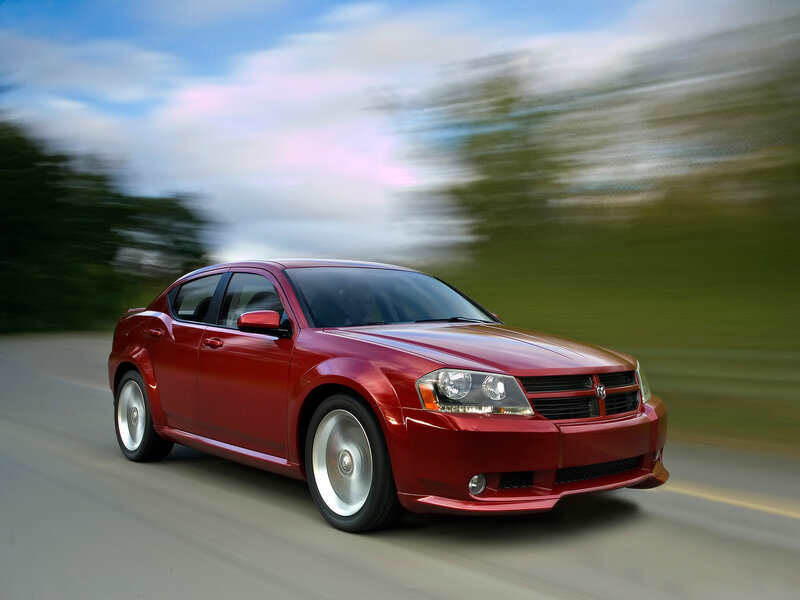 Red Sedan Car — Dynamic, Afternoon, Photograph