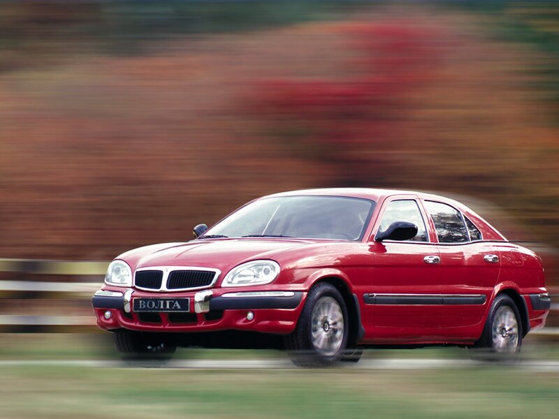 Red Sedan Car — Dynamic, Autumn, Photograph