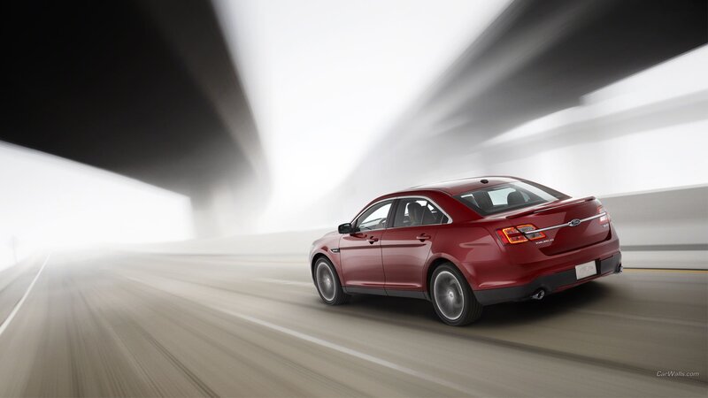 Red Sedan Car — Dynamic, Photograph, Tunnel, Road