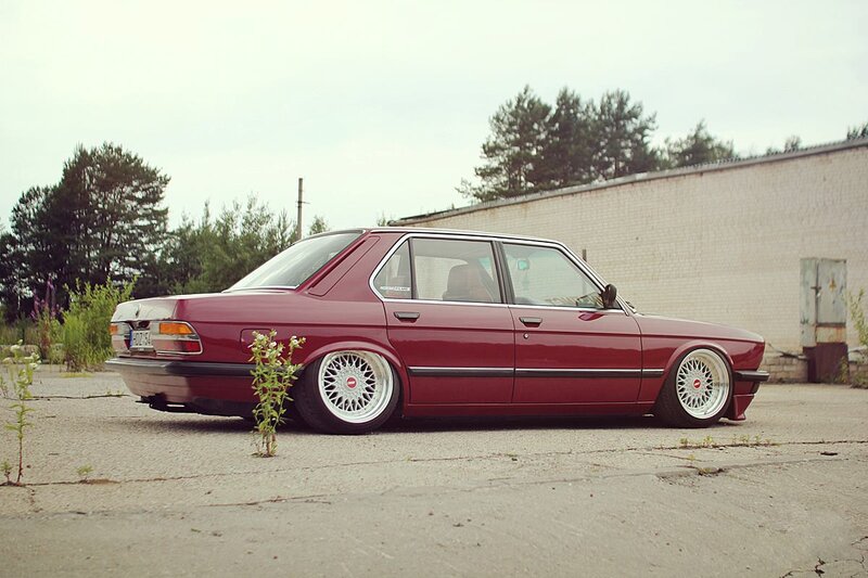 Red Sedan Car — Maroon