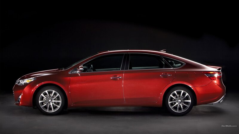 red sedan car side view