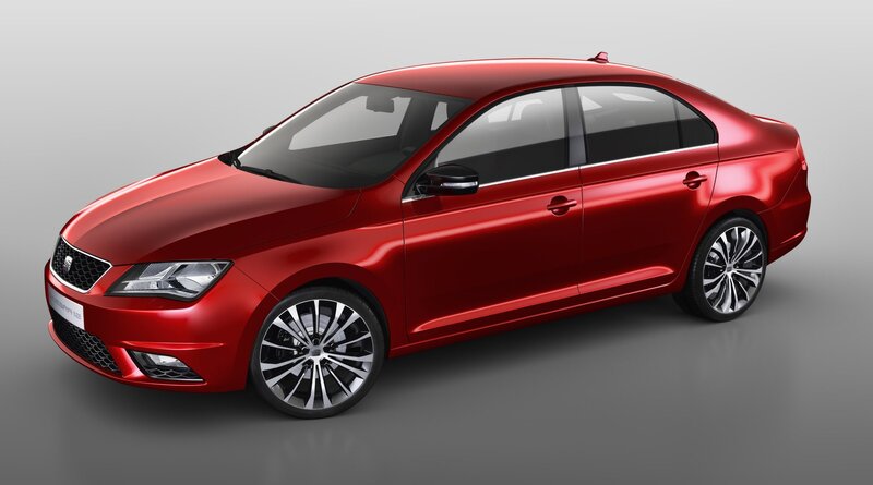Red sedan car