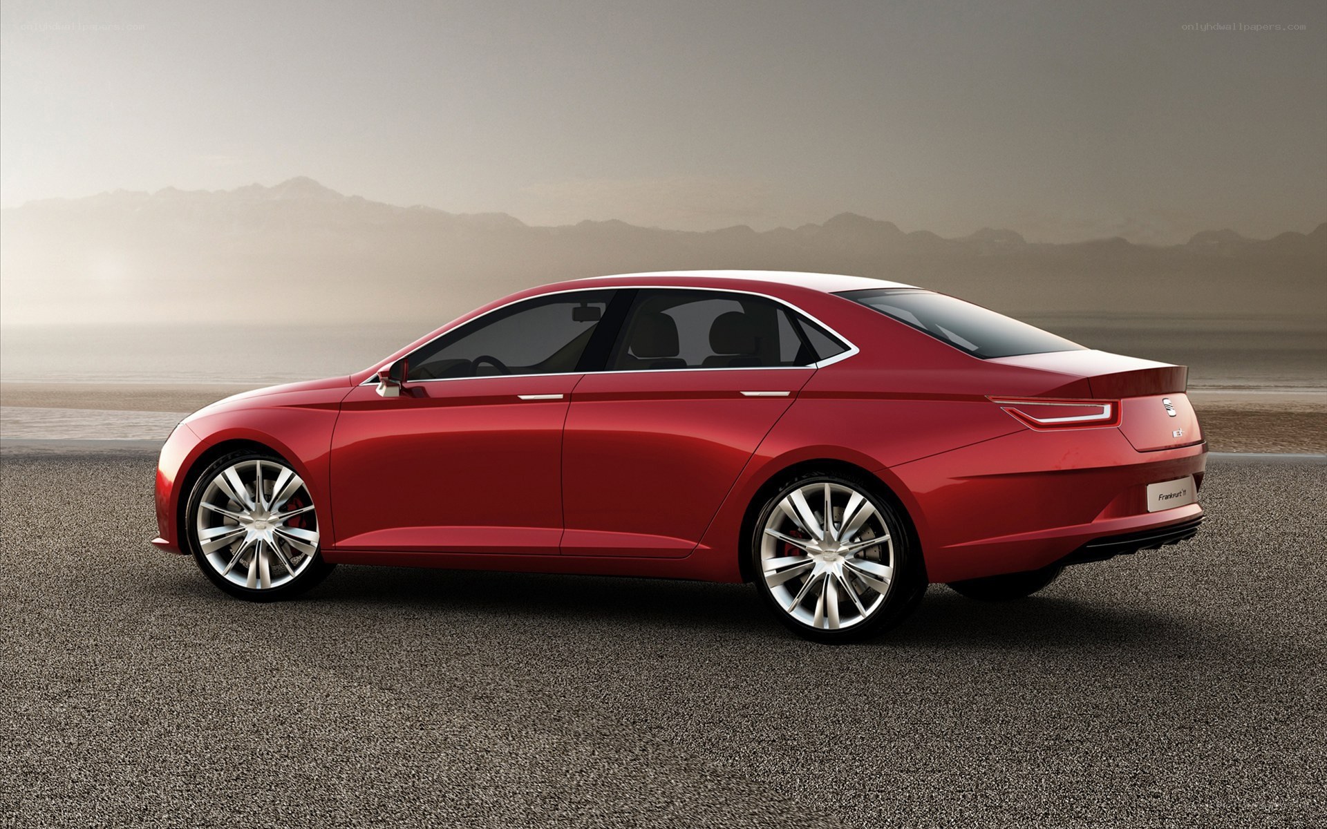 Red sedan concept car