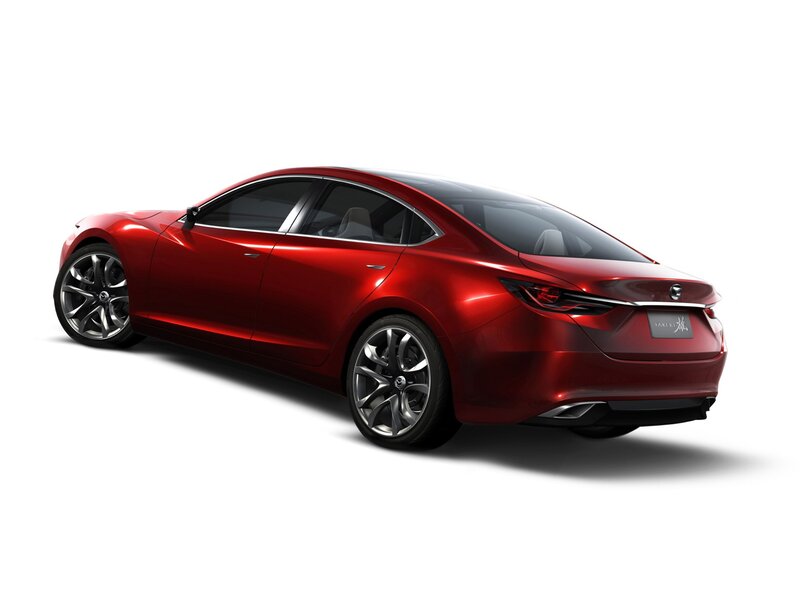 Red sedan concept car