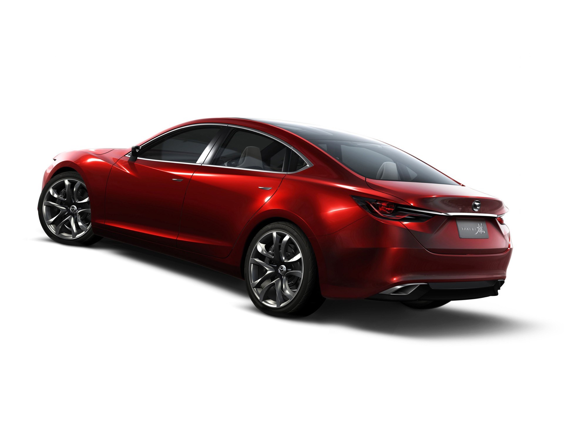 Red sedan concept car