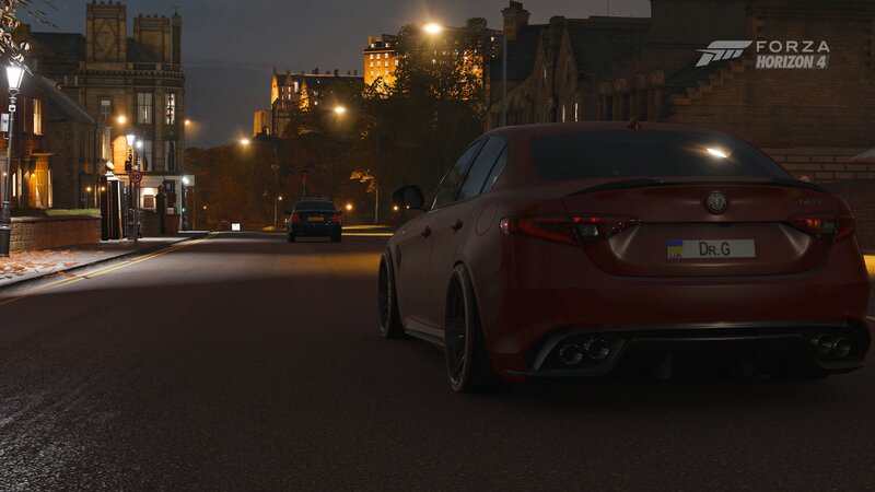 Red Sedan on Street