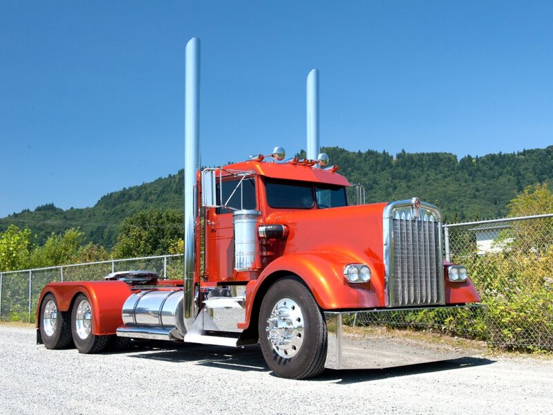 Red Semi-truck — Bright