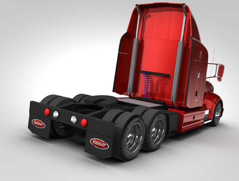 Red Semi-truck Cab — Neutral, 3d Render