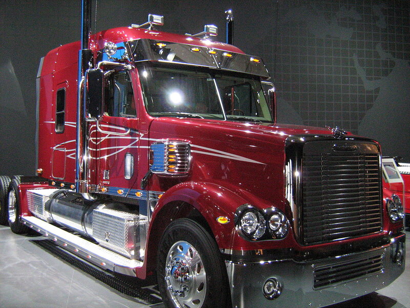 Red Semi-truck Cab — Showroom