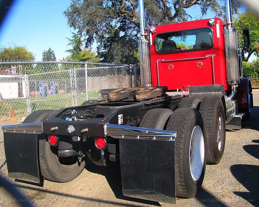red semi-truck cab