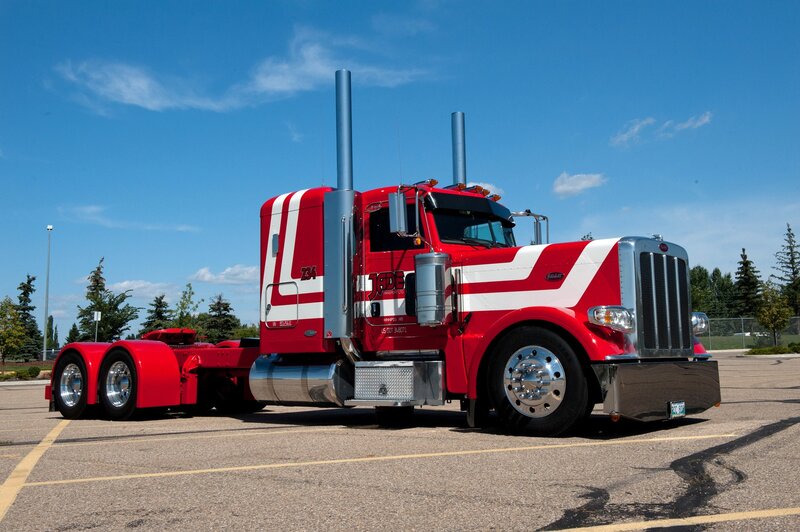 Red Semi-truck — Clear