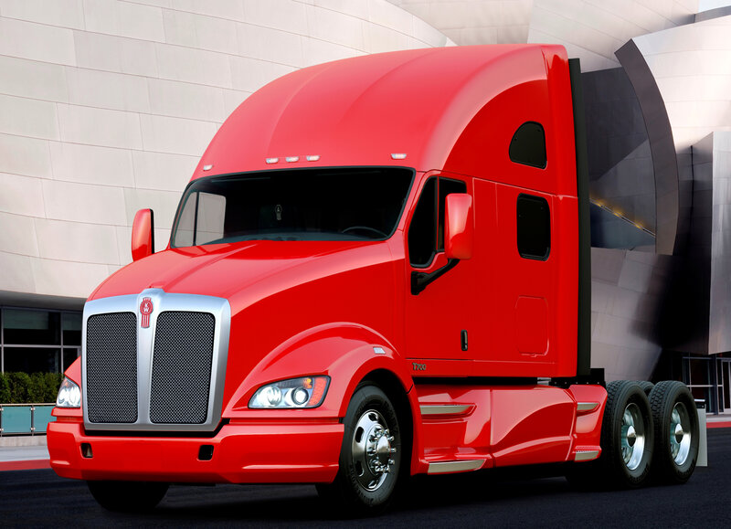 Red Semi-truck — Dramatic, Afternoon, Photograph, Building