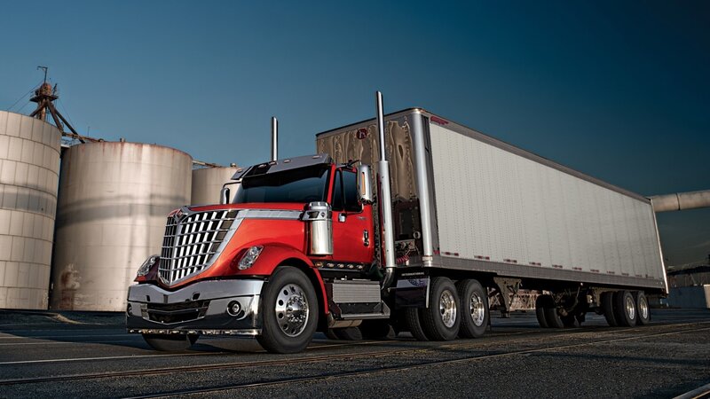 Red Semi-truck — Dramatic, Afternoon, Photograph