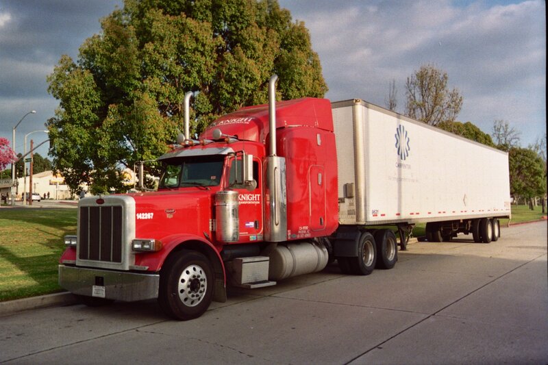 Red Semi-truck — Dramatic, Afternoon