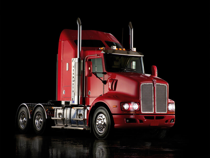 Red Semi-truck — Dramatic, Photograph