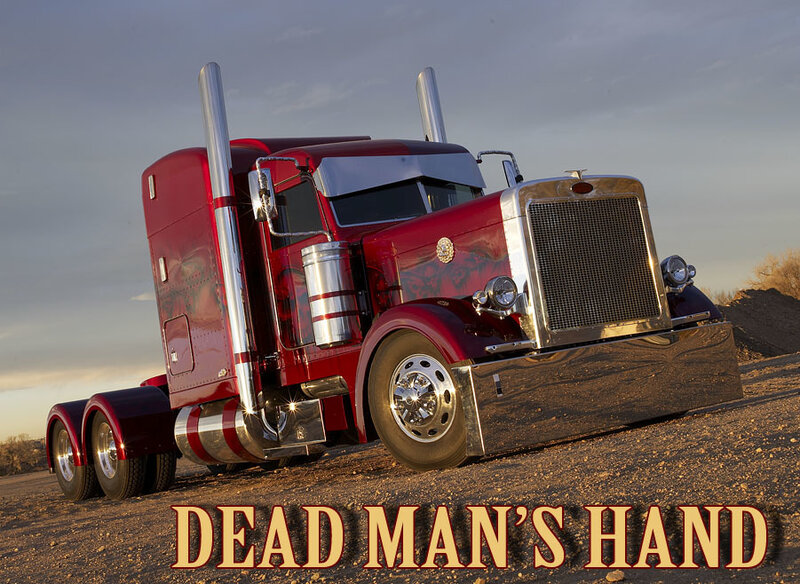 Red Semi-truck — Dramatic, Sunset