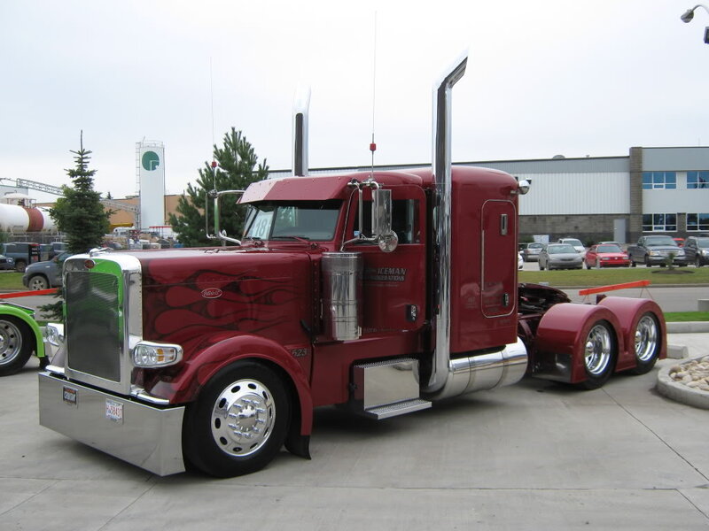 Red Semi-truck — Industrial, Afternoon, Photograph