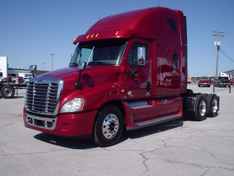 Red Semi-truck — Neutral, Afternoon, Photograph, Trailer Hitch