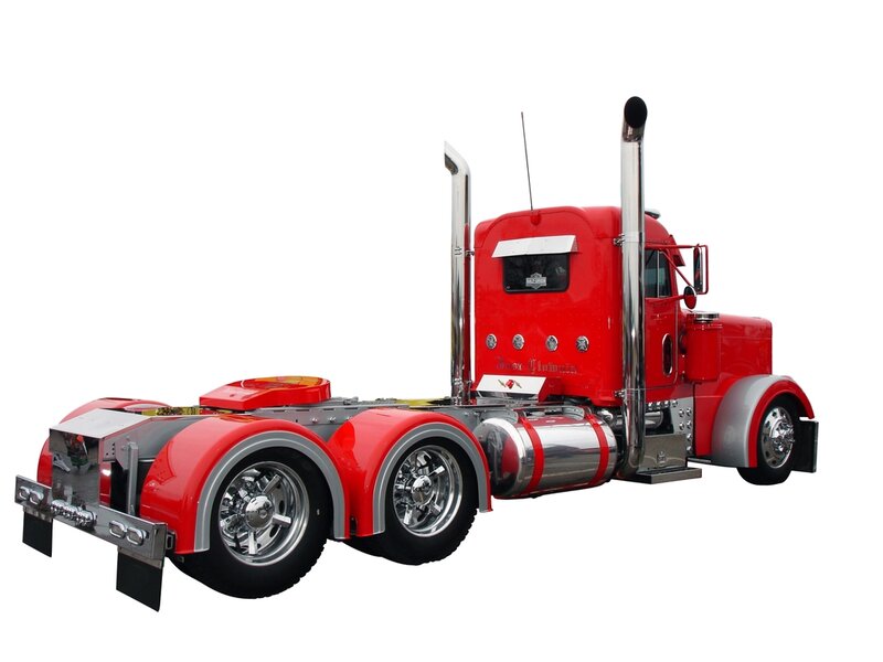 Red Semi-truck — Neutral, Photograph