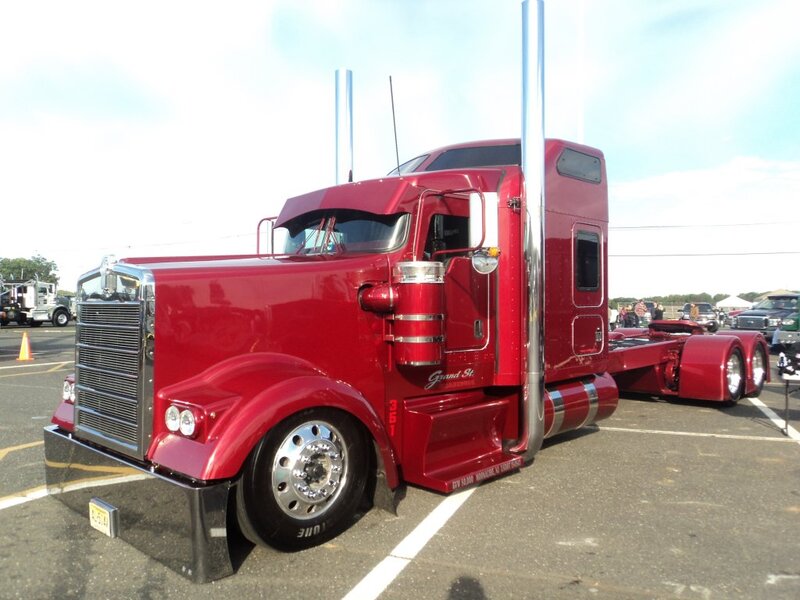 Red Semi-truck — Outdoor, Afternoon